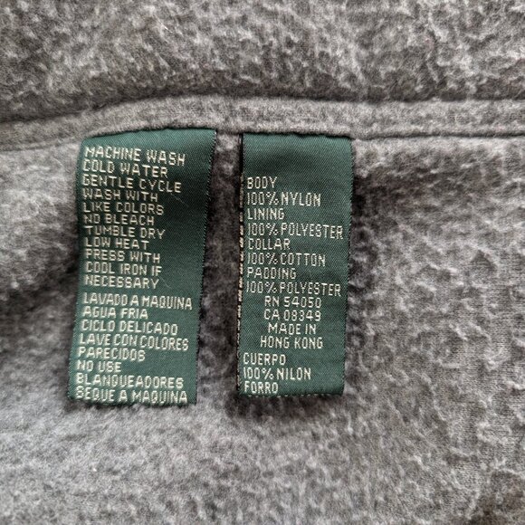 LAUREN RL Vest Men's M Black Outdoor Vintage Utility Nylon Corduroy Collar Zip - Picture 13 of 16